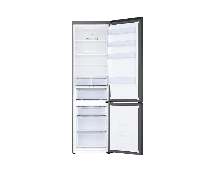 Samsung RB38T603DB1/EF fekete, alulfagyasztós, Hűtő:276L, Fagyasztó:114L, No frost hűtőszekrény