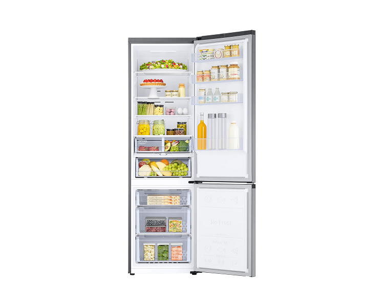 Samsung RB38T603DSA/EF ezüst, alulfagyasztós, Hűtő:276L, Fagyasztó:114L, No frost hűtőszekrény