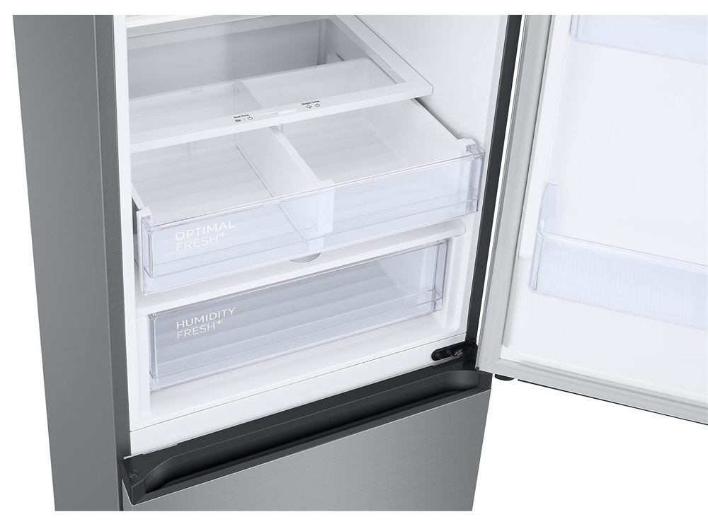 Samsung RB38T603DSA/EF ezüst, alulfagyasztós, Hűtő:276L, Fagyasztó:114L, No frost hűtőszekrény