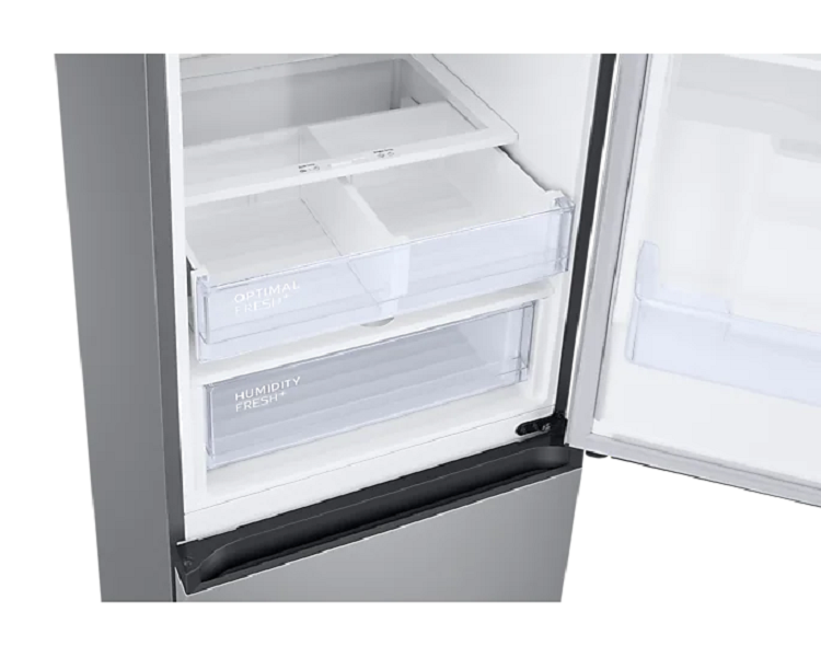 Samsung RB38T634DSA/EF ezüst, alulfagyasztós, Hűtő:272L, Fagyasztó:114L, No frost hűtőszekrény