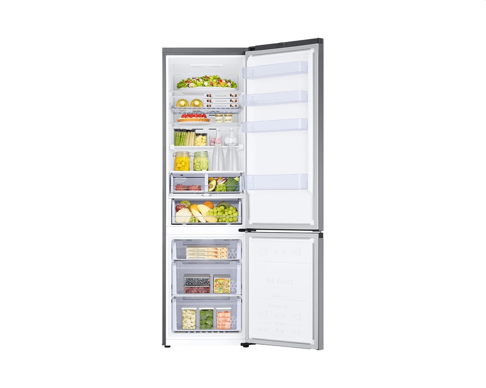 Samsung RB38T676CS9/EF ezüst, alulfagyasztós, Hűtő:276L, Fagyasztó:114L, hűtőszekrény