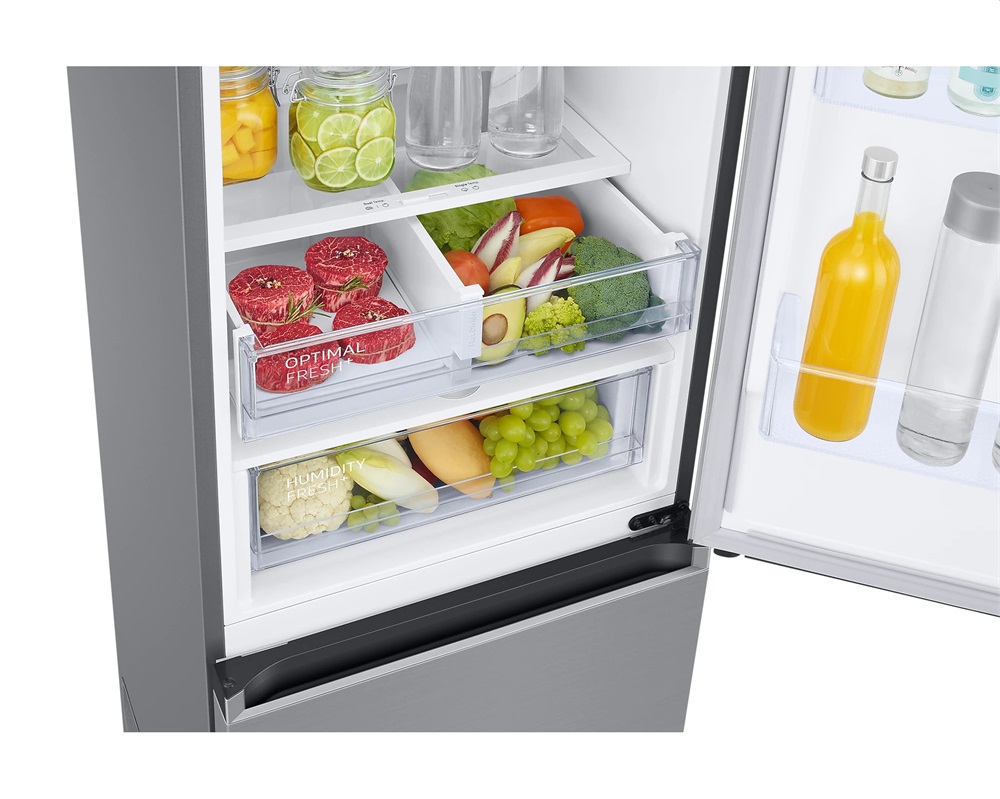 Samsung RB38T676CS9/EF ezüst, alulfagyasztós, Hűtő:276L, Fagyasztó:114L, hűtőszekrény