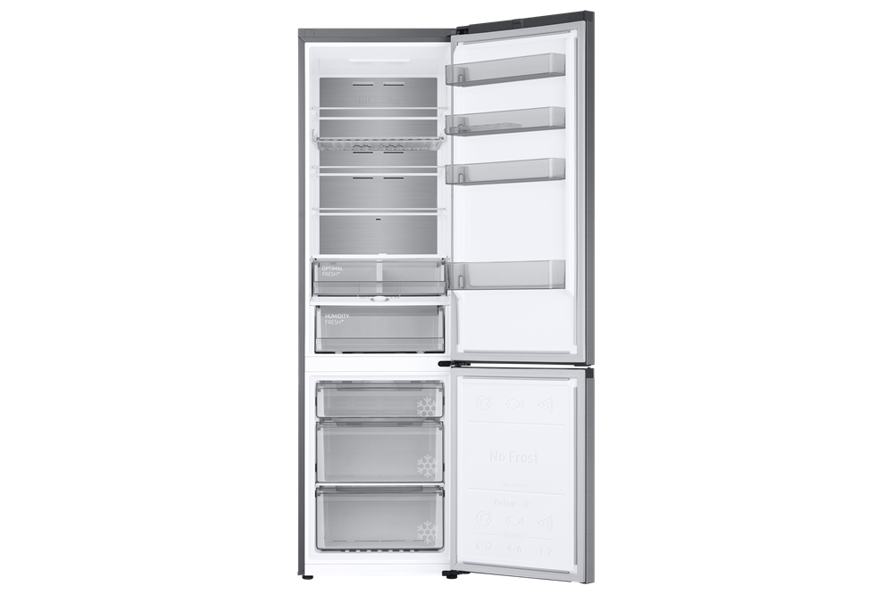 Samsung RB38T775CSR/EF ezüst, alulfagyasztós, Hűtő:276L, Fagyasztó:114L, hűtőszekrény
