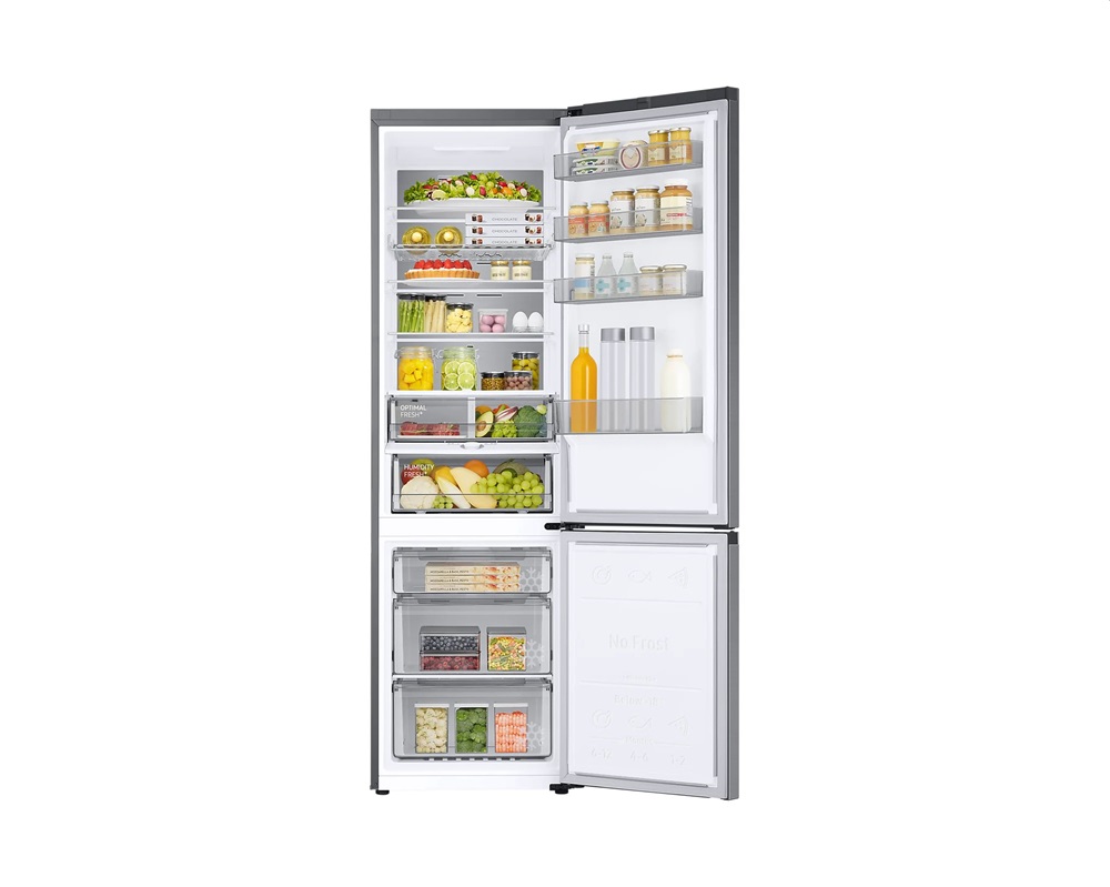 Samsung RB38T775CSR/EF ezüst, alulfagyasztós, Hűtő:276L, Fagyasztó:114L, hűtőszekrény