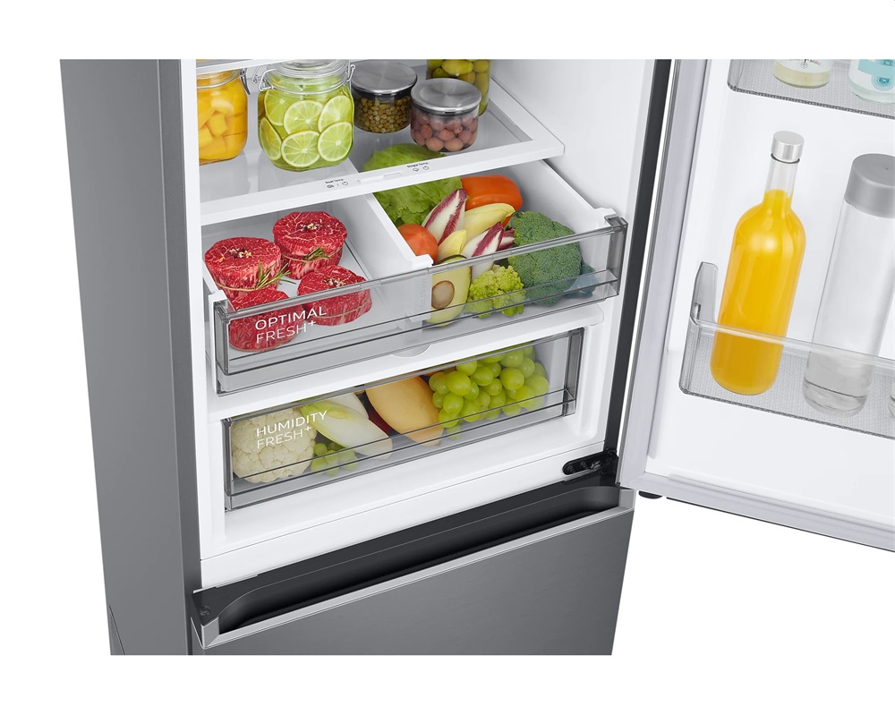 Samsung RB38T775CSR/EF ezüst, alulfagyasztós, Hűtő:276L, Fagyasztó:114L, hűtőszekrény