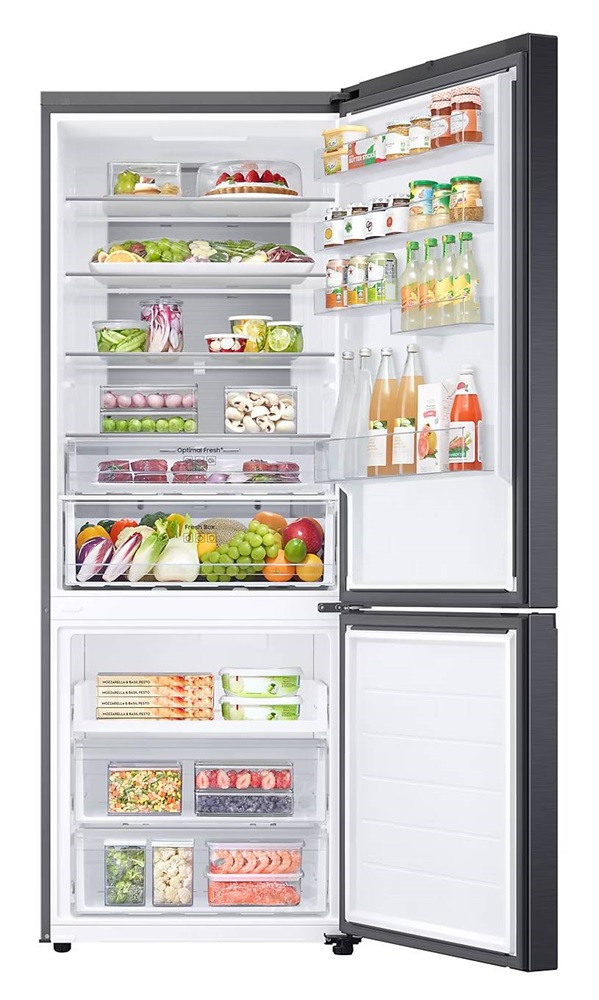 Samsung RB53DG703DB1EO fekete, alulfagyasztós, Hűtő:370L, Fagyasztó:168L, hűtőszekrény
