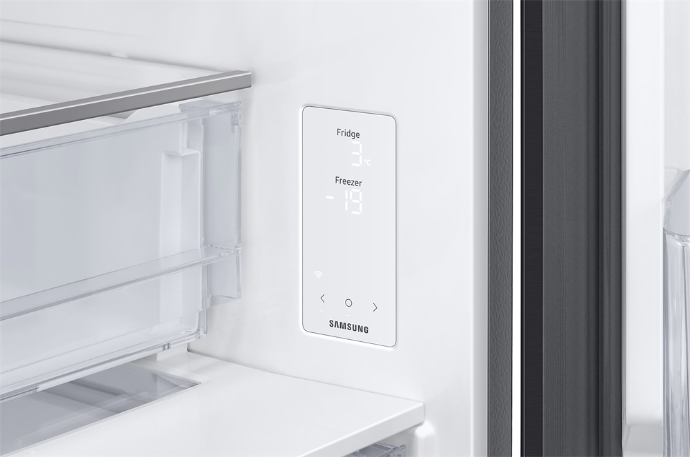 Samsung RB53DG703DB1EO fekete, alulfagyasztós, Hűtő:370L, Fagyasztó:168L, hűtőszekrény