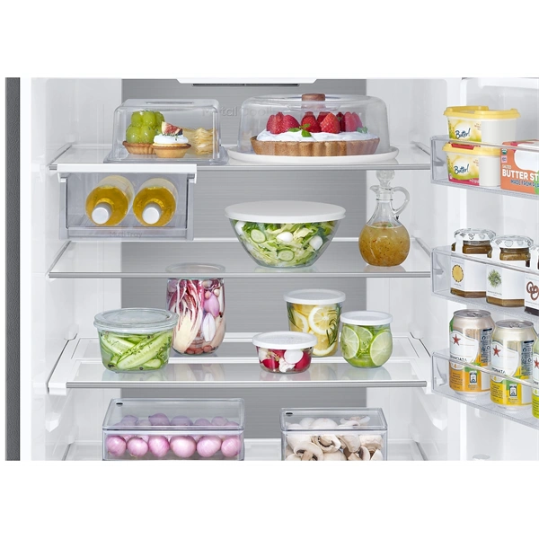 Samsung RB53DG706CS9EO inox, alulfagyasztós, Hűtő:370L, Fagyasztó:168L, No frost hűtőszekrény (Használt - B)