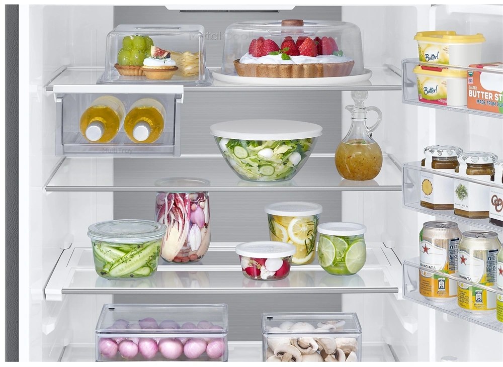 Samsung RB53DG706CS9EO inox, alulfagyasztós, Hűtő:370L, Fagyasztó:168L, No frost hűtőszekrény (Használt - B)