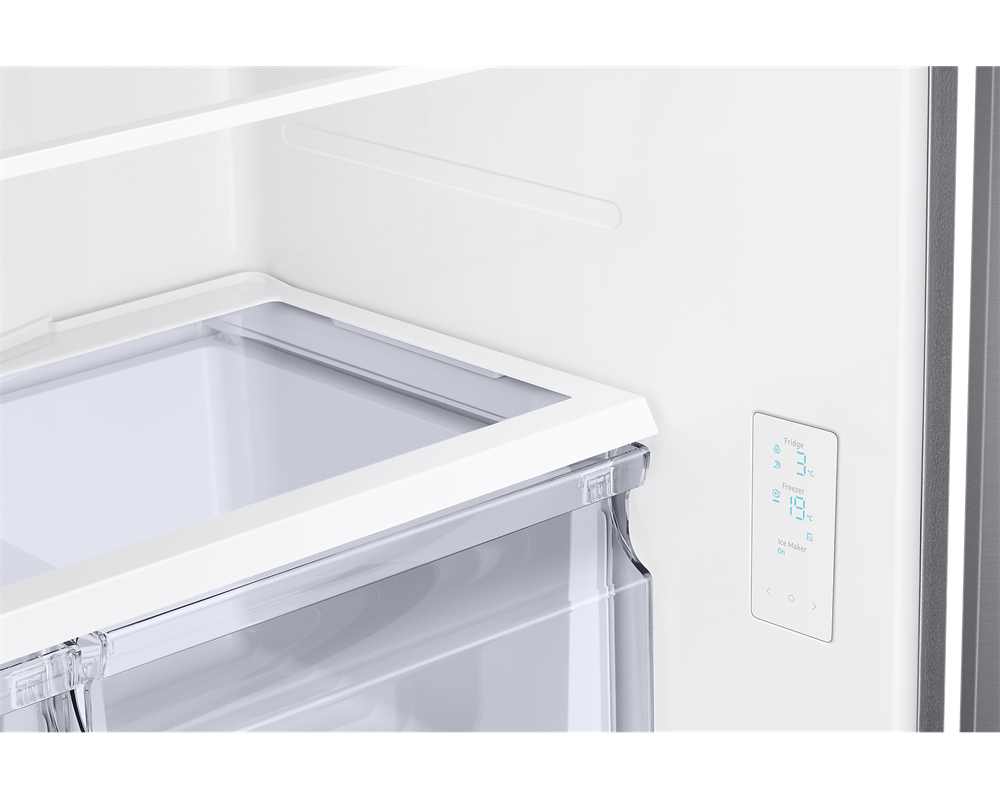 Samsung RF50A5202S9/EO ezüst, francia ajtós, alulfagyasztós, Hűtő:330L, Fagyasztó:165L, Twin Cooling Plus hűtőszekrény
