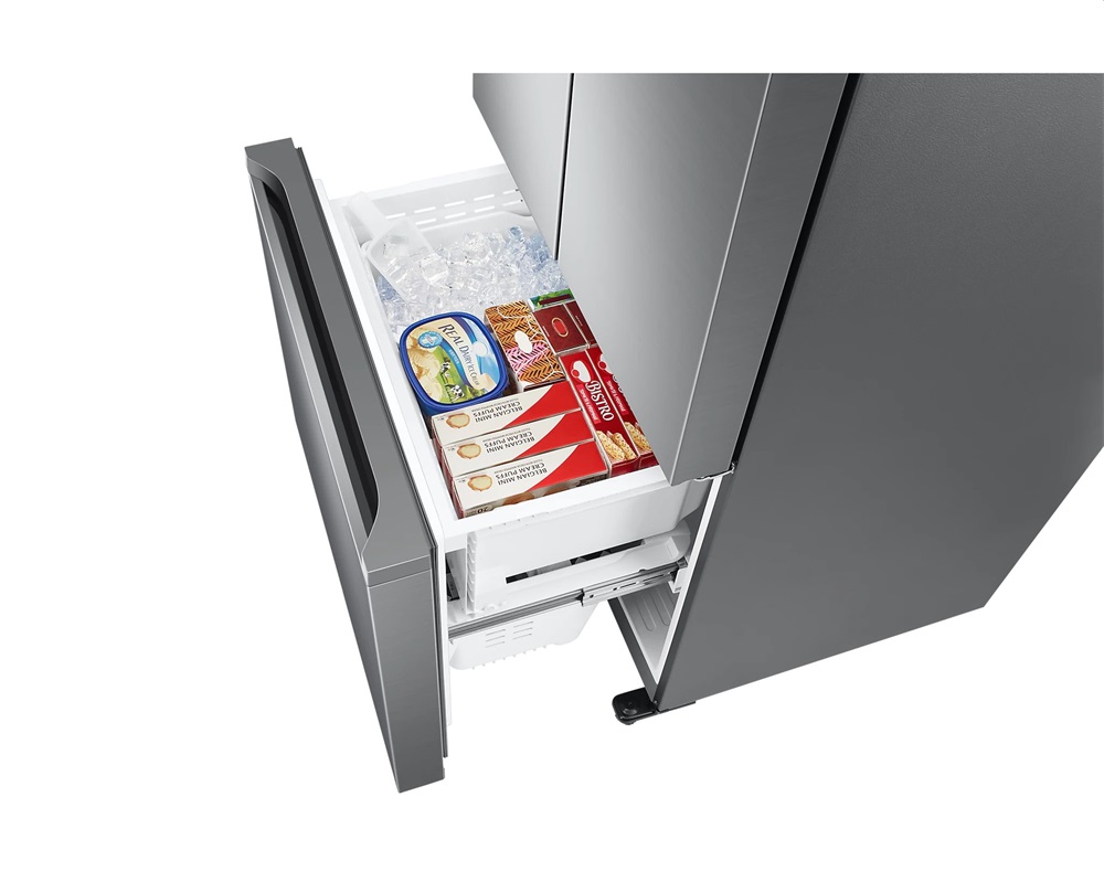 Samsung RF50A5202S9/EO ezüst, francia ajtós, alulfagyasztós, Hűtő:330L, Fagyasztó:165L, Twin Cooling Plus hűtőszekrény