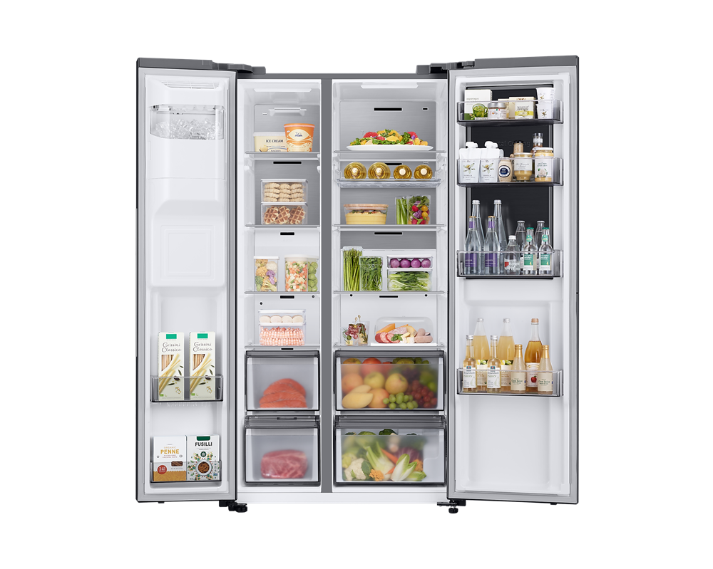 Samsung RH68B8840B1/EF fekete, Side-by-Side, Hűtő:403L, Fagyasztó:224L, Twin Cooling Plus hűtőszekrény