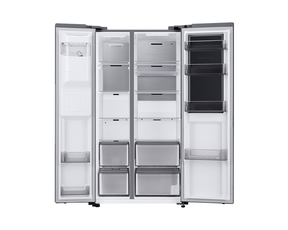 Samsung RH68B8840S9/EF inox, Side-by-Side, Hűtő:403L, Fagyasztó:224L, Twin Cooling Plus hűtőszekrény