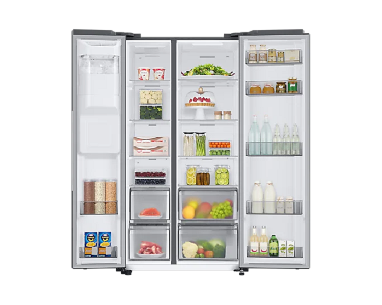 Samsung RS68A8821S9/EF ezüst, Side-by-Side, Hűtő:409L, Fagyasztó:225L, Twin Cooling Plus hűtőszekrény