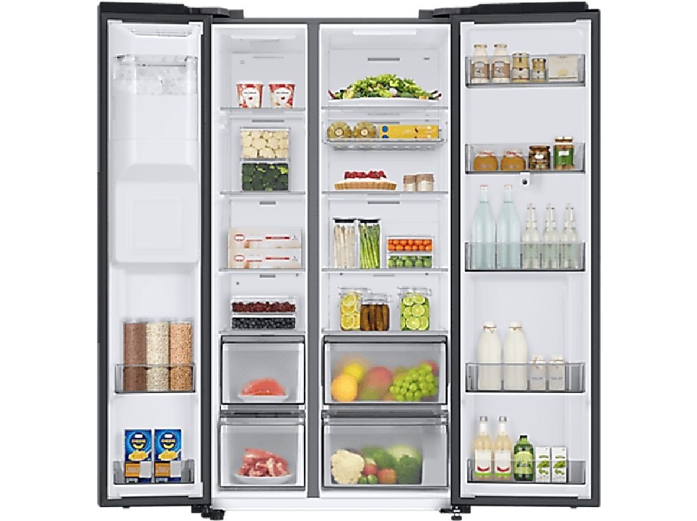 Samsung RS6HDG883EB1EF fekete, Side-by-Side, Hűtő:389L, Fagyasztó:225L, hűtőszekrény