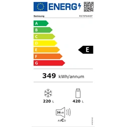 Samsung RS70F64KEFEO side-by- side, Hűtő:420L, Fagyasztó:220L, hűtőszekrény