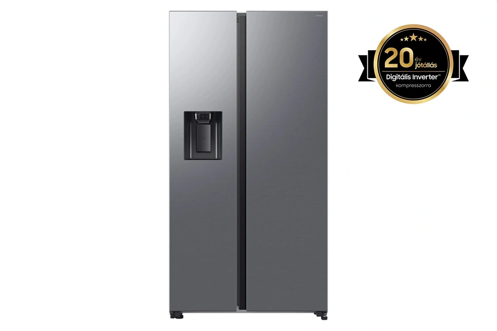 Samsung RS70F64KETEO szürke, Side-by-Side, Hűtő:420L, Fagyasztó:220L, hűtőszekrény