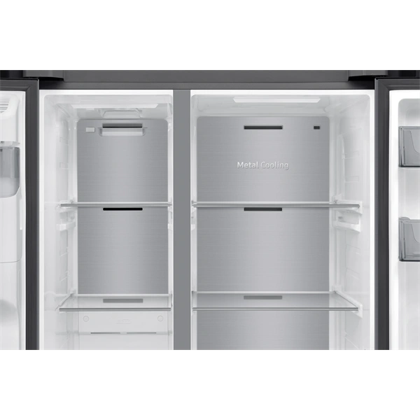 Samsung RS70F64KETEO szürke, Side-by-Side, Hűtő:420L, Fagyasztó:220L, hűtőszekrény