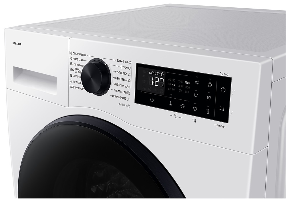 Samsung WD11DG5B15BELE fehér, elöltöltős, max.1400ford., 11 kg/6 kg, mosó-szárítógép
