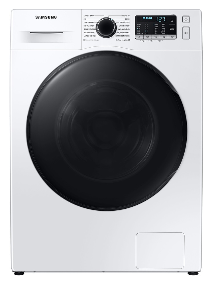 Samsung WD70TA046BE/LE fehér, elöltöltős, max.1400ford., 7 kg/4 kg, mosó-szárítógép
