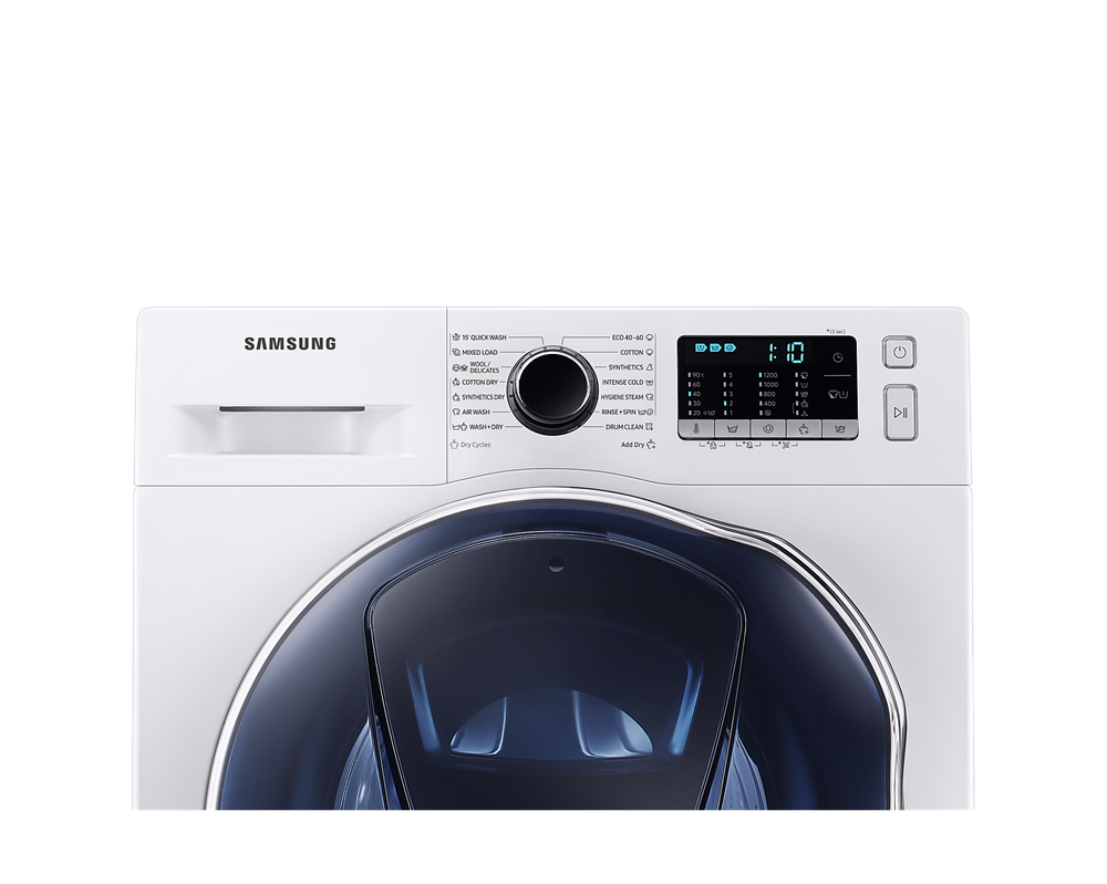 Samsung WD8NK52E0ZW/LE fehér, elöltöltős, max.1200ford., 8 kg/5 kg, mosó-szárítógép