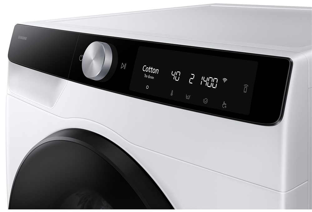 Samsung WD90DG6B85BKU4 fehér, elöltöltős, max.1400ford., 9 kg/6 kg, mosó-szárítógép