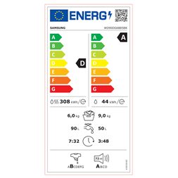 Samsung WD90DG6B85BKU4 mosó-szárítógép