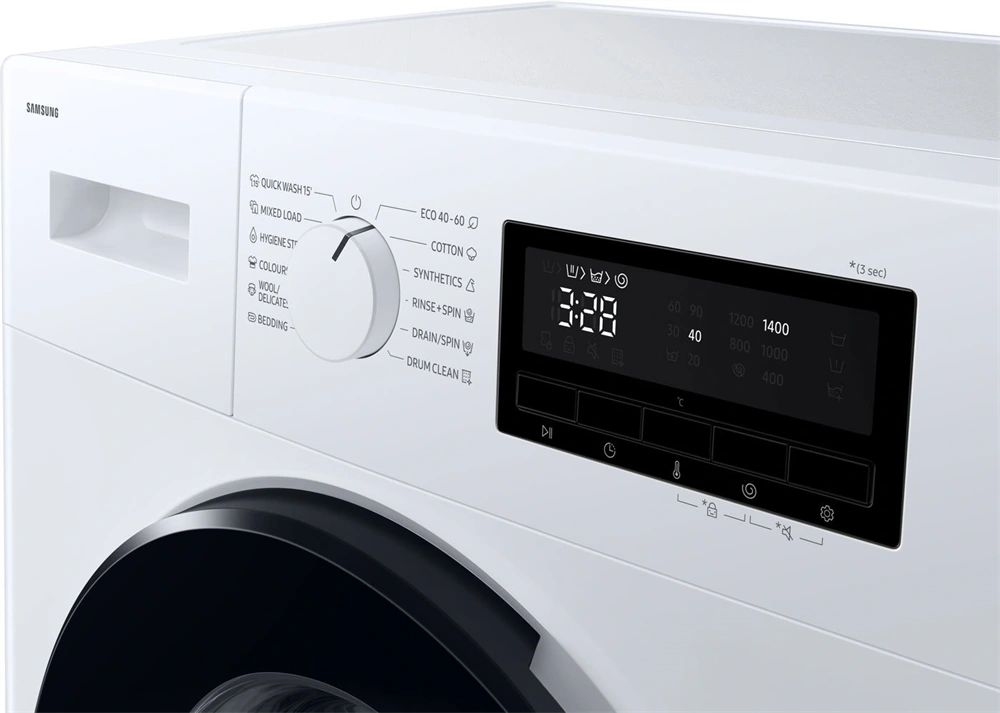 Samsung WW70FG3M05AWLE fehér, elöltöltős, keskeny, max.1400ford., 7 kg, mosógép