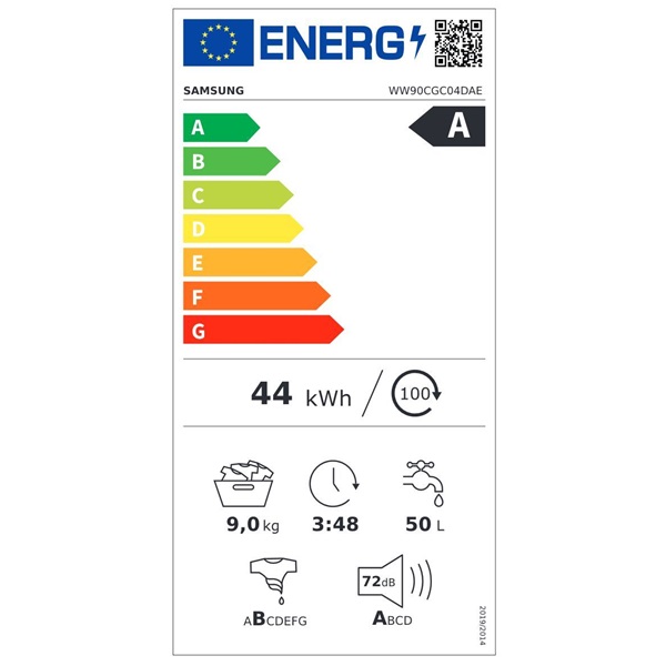 Samsung WW90CGC04DAELE 9 kg elöltöltős mosógép (Újszerű)