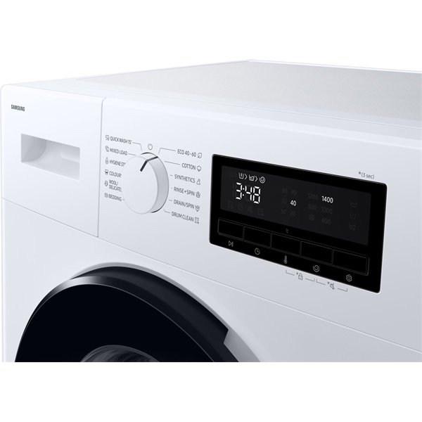 Samsung WW90FG3M05AWLF fehér, elöltöltős, keskeny, max.1400ford., 9 kg, mosógép