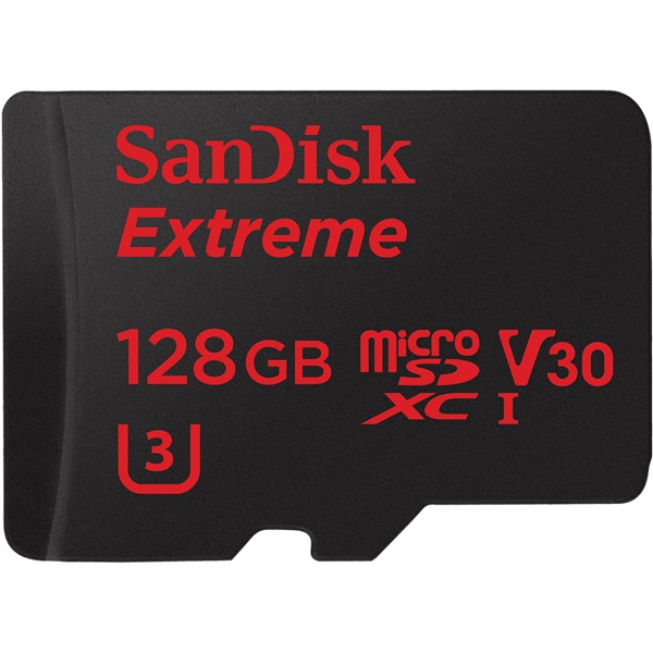 Sandisk 128GB SD micro ( SDXC Class 10) Extreme UHS-I V30 memória kártya adapterrel