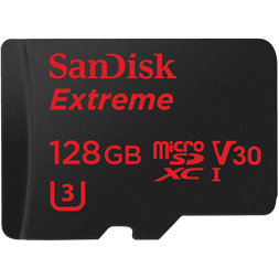 Sandisk 128GB SD micro ( SDXC Class 10) Extreme UHS-I V30 memória kártya adapterrel