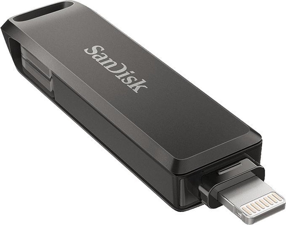 Sandisk 128GB USB C/Apple Lightning iXPAND LUXE Fekete (186553) Flash Drive