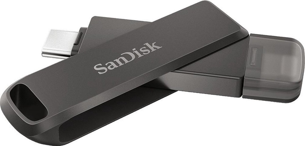 Sandisk 128GB USB C/Apple Lightning iXPAND LUXE Fekete (186553) Flash Drive