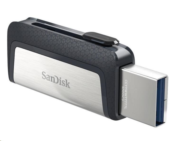 Sandisk 32GB USB3.0/Type-C Dual Drive Fekete-Ezüst (173337) Flash Drive