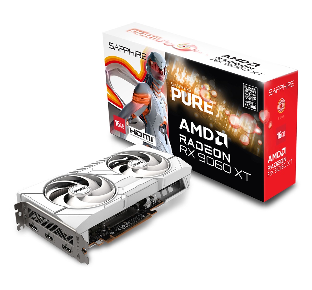 Sapphire AMD RX 9060 XT Pure 16GB GDDR6 128bit PCIe videókártya