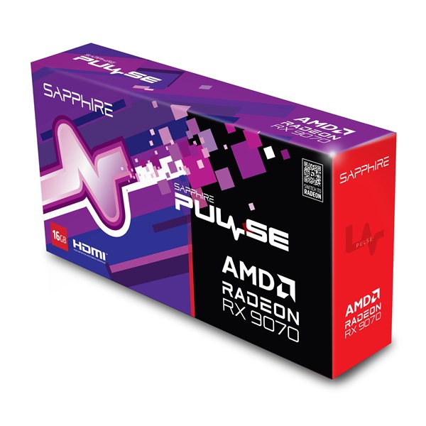 Sapphire PULSE AMD RX 9070 OC 16GB GDDR6 256bit PCIe videókártya