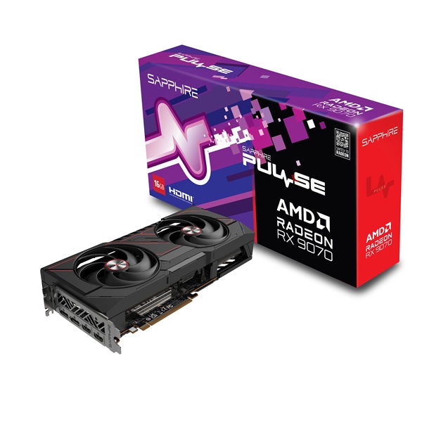 Sapphire PULSE AMD RX 9070 OC 16GB GDDR6 256bit PCIe videókártya