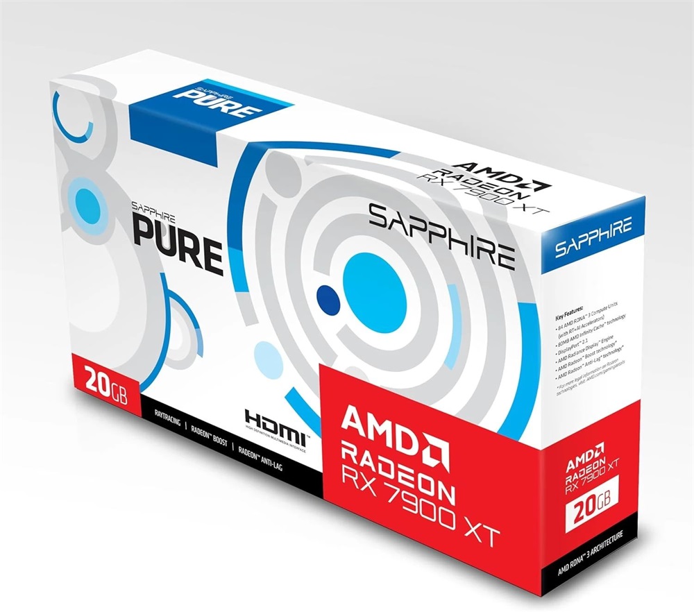 Sapphire Pure AMD Radeon RX 7900 XT 20GB DDR6 320bit PCIe videókártya