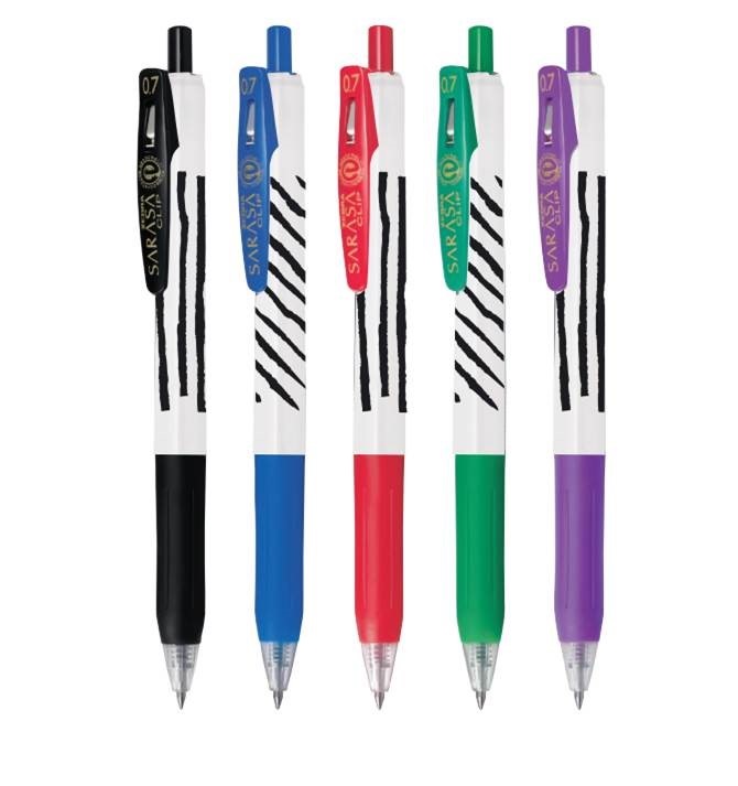 Sarasa Clip 0,7 Zebra Stripes 5pcs zselés toll