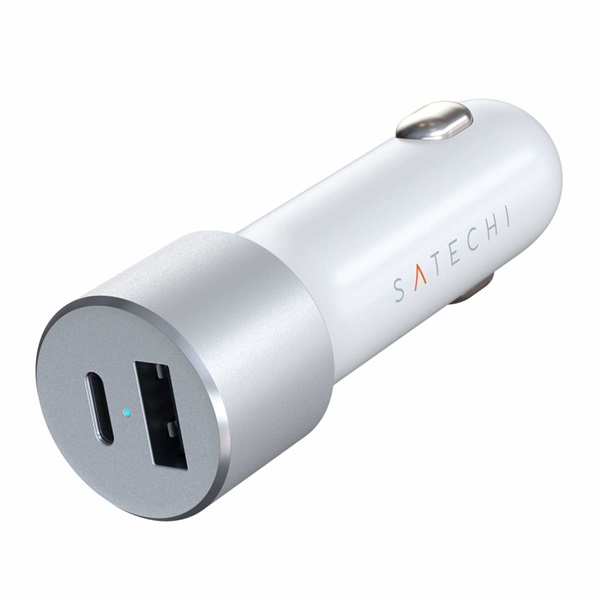 Satechi ST-TCPDCCS 72W USB/Type-C ezüst autós töltő