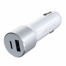 Satechi ST-TCPDCCS 72W USB/Type-C ezüst autós töltő
