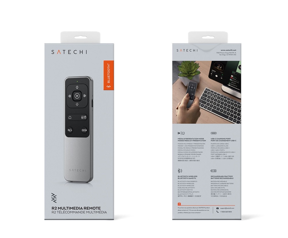 Satechi ST-BTMR2M R2 Bluetooth szürke távirányító