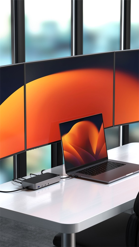 Satechi ST-D4KTM-EU Triple 4K szürke dokkoló