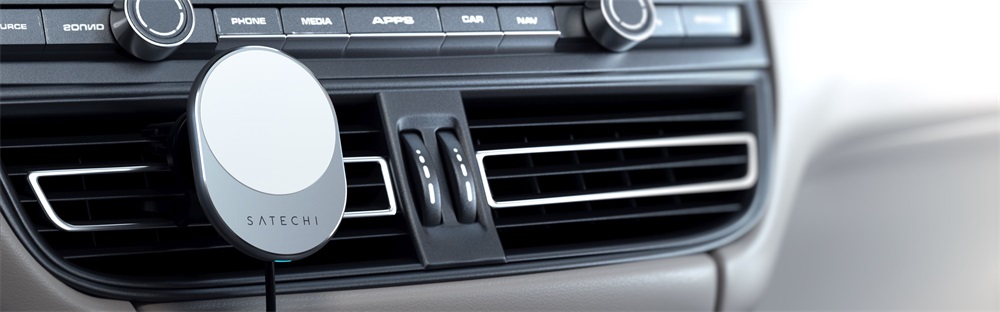 Satechi ST-MCMWCM asztroszürke vezeték nélküli autós töltő és tartó