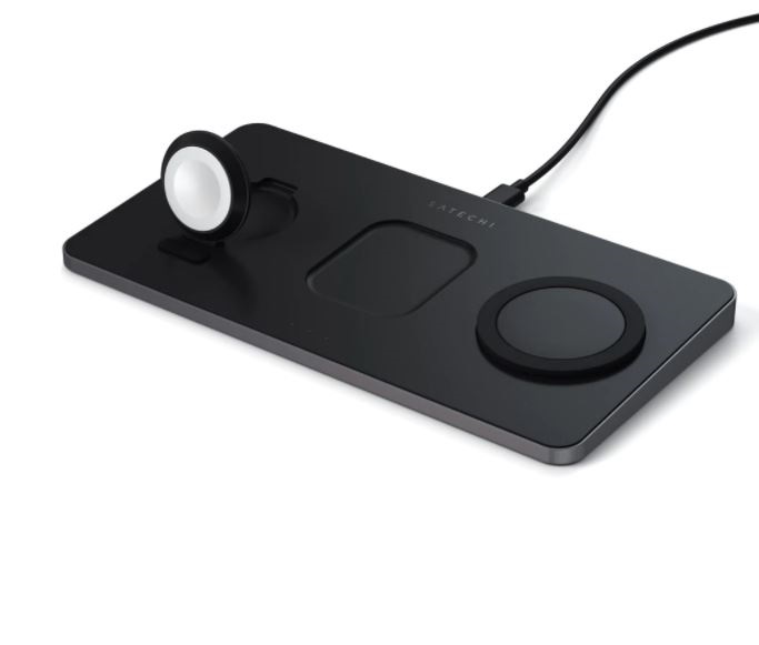 Satechi ST-X3TWCPM Trio Apple Watch/Airpods/iPhone fekete töltőállomás