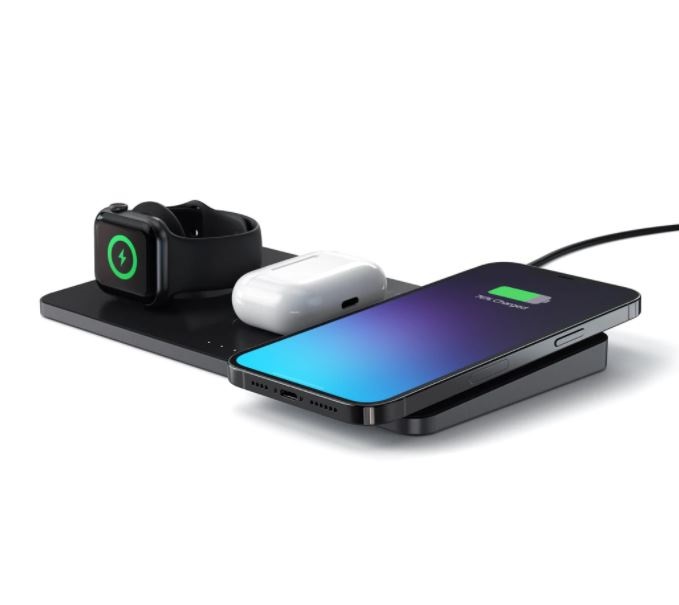 Satechi ST-X3TWCPM Trio Apple Watch/Airpods/iPhone fekete töltőállomás