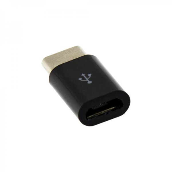 Sbox AD.USB-C B/R USB 2.0 anya - Type-C apa fekete adapter