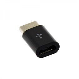 Sbox AD.USB-C B/R USB 2.0 anya - Type-C apa fekete adapter