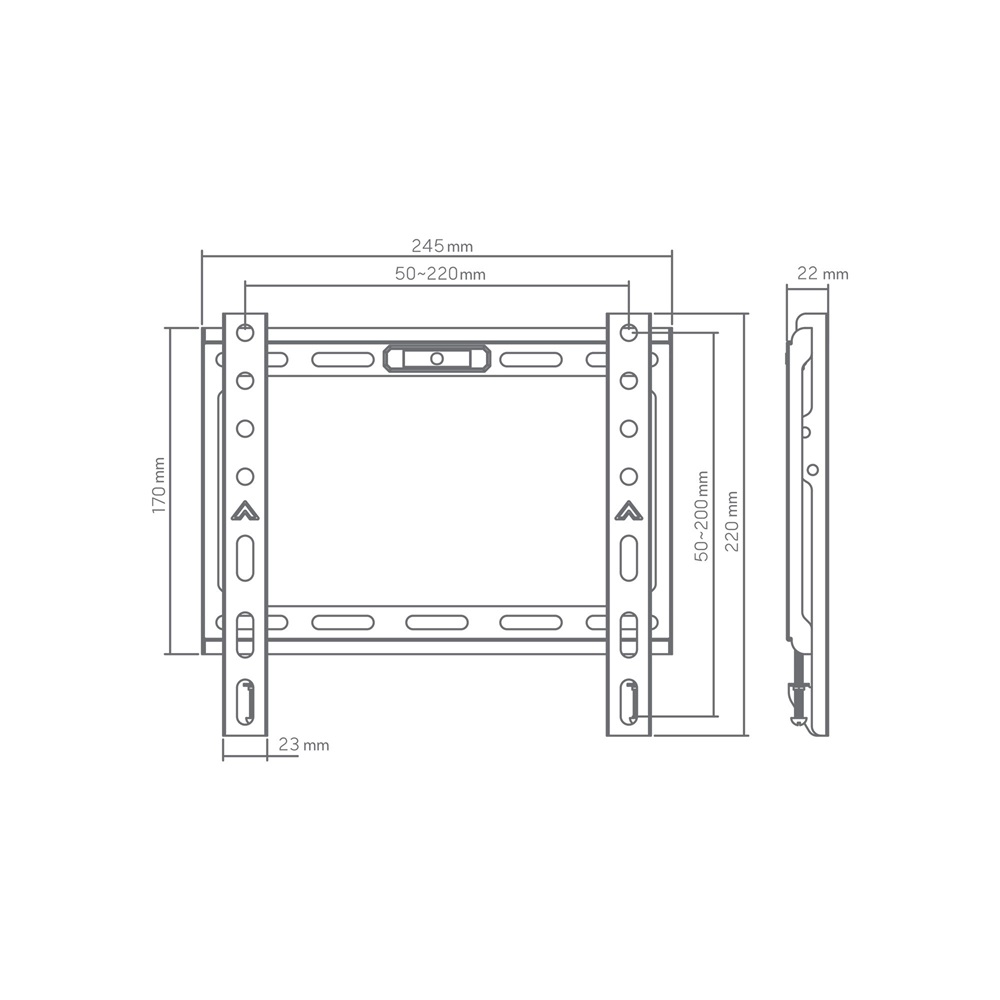 Sbox BL-3722F 43" VESA 200x200 fix fali konzol